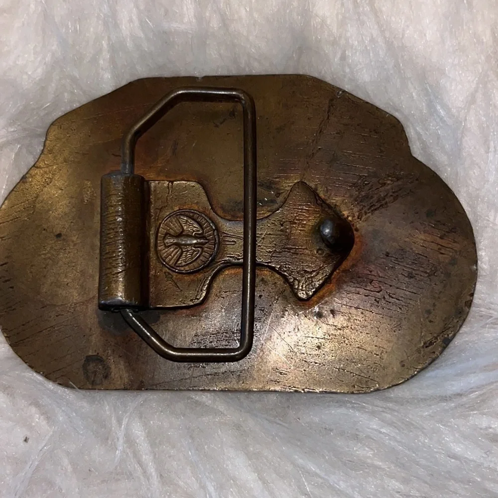 Charlotte motor speedway world gold national 500 belt buckle vintage